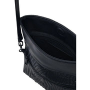 Desigual black quilted polyurethane handbag with sleek modern design and detachable shoulder strap