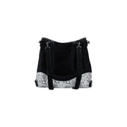 Black and white snakeskin print tote bag with shoulder straps for Desigual Black Women Handbag