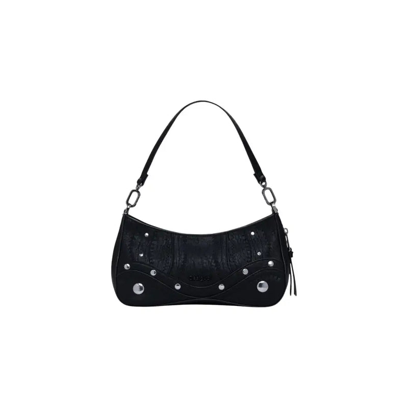 Black studded textured shoulder bag from Desigual Fall Winter collection