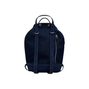 Desigual marineblauer Wildlederrucksack mit Lederriemen, silbernen Reißverschlüssen, Damen-Herbst-Winter-Tasche