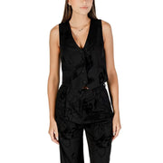 Women’s black sleeveless floral patterned vest with matching pants from Desigual