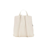 beigefarbener Desigual-Rucksack mit Reißverschluss, cremefarbener, strukturierter Oberfläche und Tragegurten