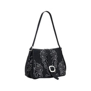 Black shoulder handbag with silver studs and buckle closure from Desigual Women Fall Winter collection
