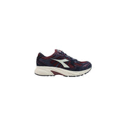 Diadora Graue Herren-Sneaker Mythos Star aus Ledermischung mit dunkelblauen und bordeauxroten Akzenten, Laufschuh mit weißem Swoosh-Logo