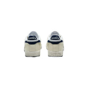 Weiß und Marineblau diadora Herren-Sneaker mit klassischem niedrigemtop Design aus beigem Wildleder und Leder