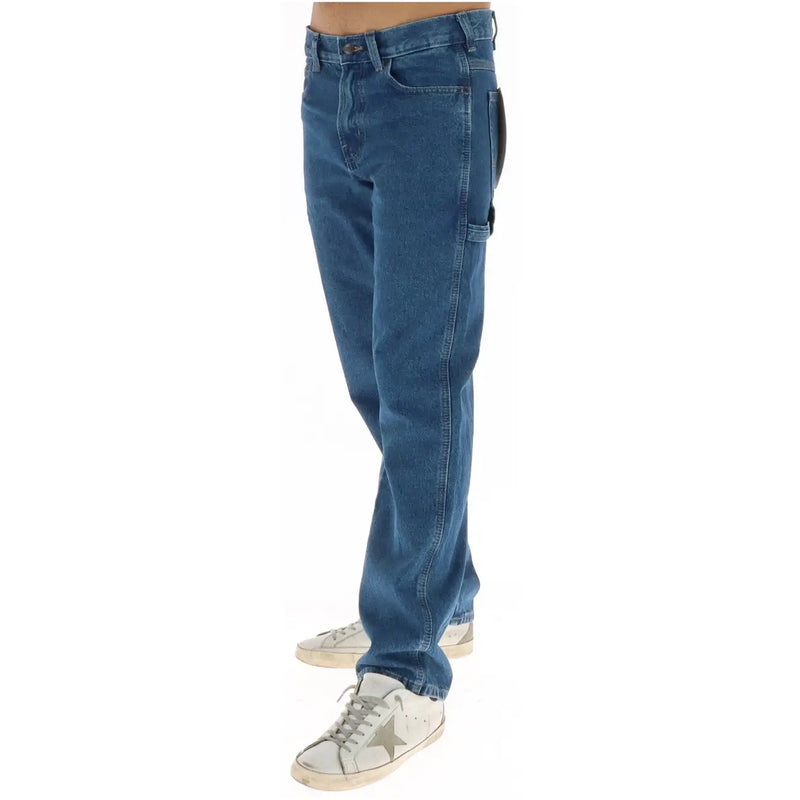 Dickies Herrenjeans aus blauem Denim mit klassischer Passform und Cargotaschen, Vorderansicht