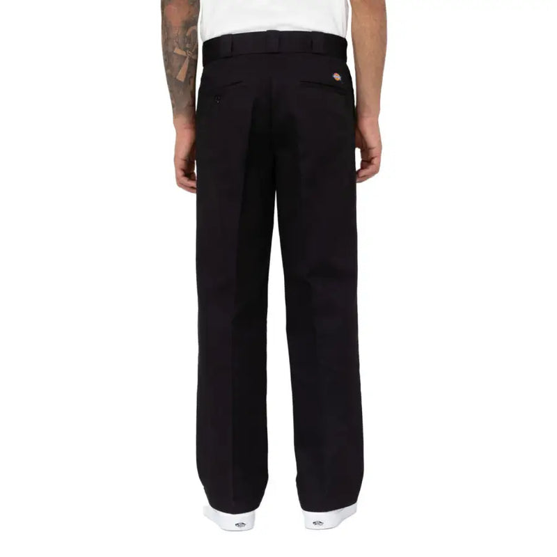 Black dickies work pants with classic straight-leg cut and subtle stitching from mens fall winter collection