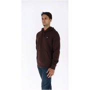 Dunkelbrauner Dickies Herren-Baumwoll-Hoodie mit Kapuze und kleinem, gesticktem Logo auf der Brust
