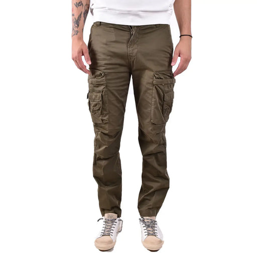 Diesel Grüne Herren-Cargohose aus Baumwolle mit mehreren aufgesetzten Taschen und schmal zulaufendem Bein für die Freizeit.