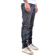 Diesel Herrenjeans in Dunkelblau mit Used-Look, schmaler Passform und Used-Details aus 100 % Baumwolle