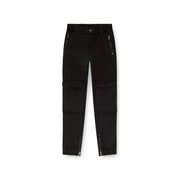 Diesel mens black cargo trousers with zipper accents elastic waistband fall winter pocket style