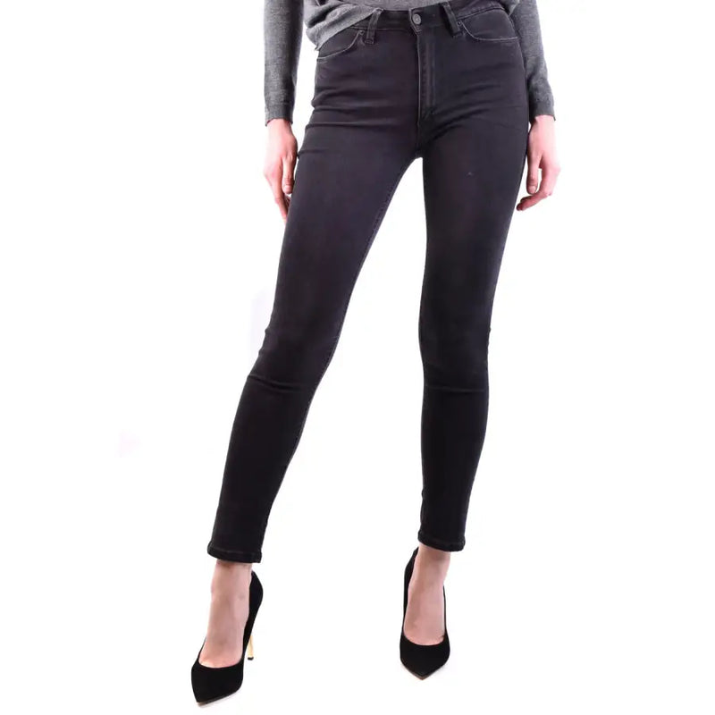 Women’s black skinny jeans from Dondup featuring a zip and button closure for fall winter fashion
