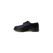 Dr. Martens Herren-Brogue-Schuh aus schwarzem Leder mit klassischem Design und gelben Ziernähten an der Sohle, Größe 3