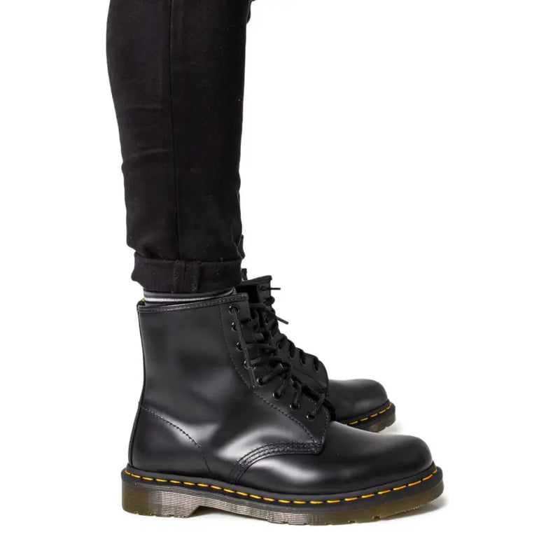 Schwarze Dr. Martens Herren-Lederstiefel mit Schnürung und aus glattem Leder