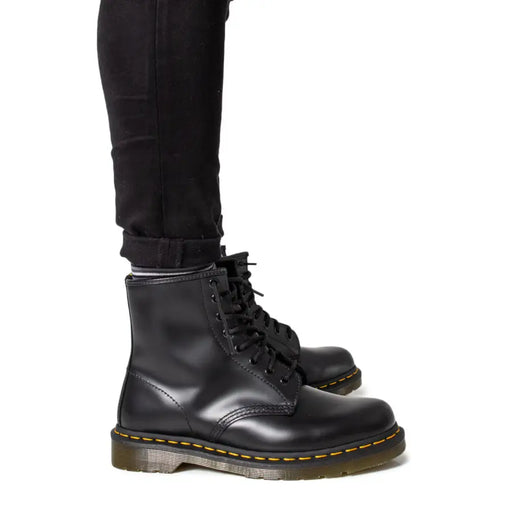Schwarze Dr. Martens Herren-Lederstiefel mit Schnürung und aus glattem Leder