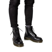 Dr. Martens Herren-Lederstiefel, schwarz, Schnürung, 11822006, Rückseite mit Details aus schwarzem Leder