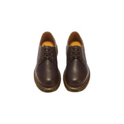 Dunkelbraune Dr. Martens Herren-Lederstiefel Ambassador, Rückseite des Stiefels gezeigt