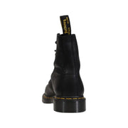 Dr. Martens Herren-Schnürstiefel aus Leder in Schwarz, die Rückseite zeigen, mit strapazierfähigem Leder und klassischem Design