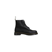 Dr. Martens Herren-Schnürstiefel aus Leder in Schwarz, die die Rückseite des hochwertigen Leders zeigen