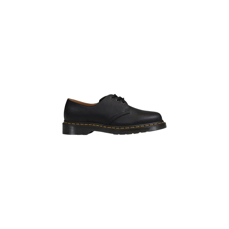 Schwarze Dr. Martens Herren-Lederschuhe, Modell Classic 1461, Abbildung der Schuhrückseite
