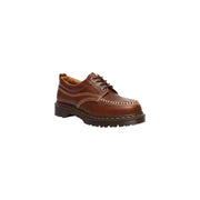Braune Dr. Martens Herren Lowell Schnürschuhe aus butterscotchfarbenem Leder, Abbildung der Schuhrückseite.