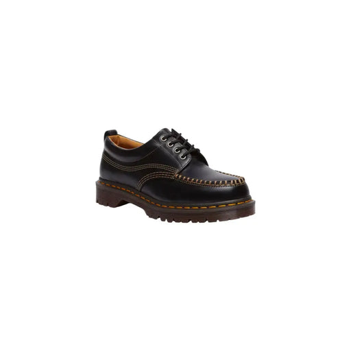 Schwarze Dr. Martens Lowell Mokassins für Herren aus Leder, die Rückseite zeigt das strapazierfähige Ledermaterial.