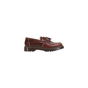 Dr. Martens Herren-Mokassin, brauner Leder-Quasten-Loafer mit gelben Ziernähten und dicker Gummisohle, Frühlings- und Sommerschuhe