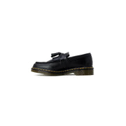 Black leather tassel loafer with yellow stitching and rubber sole from dr martens mens slip on shoes collection