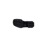 Black rubber sole with textured ribbed tread and sturdy heel on the back of dr martens women black leather chelsea boots