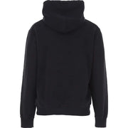 Plain black cotton hooded sweatshirt from Dsquared Men featuring a printed design