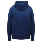 Marineblauer Kapuzenpullover aus Baumwolle mit gerippten Bündchen und Saum von Dsquared Herren Blue Print Kollektion