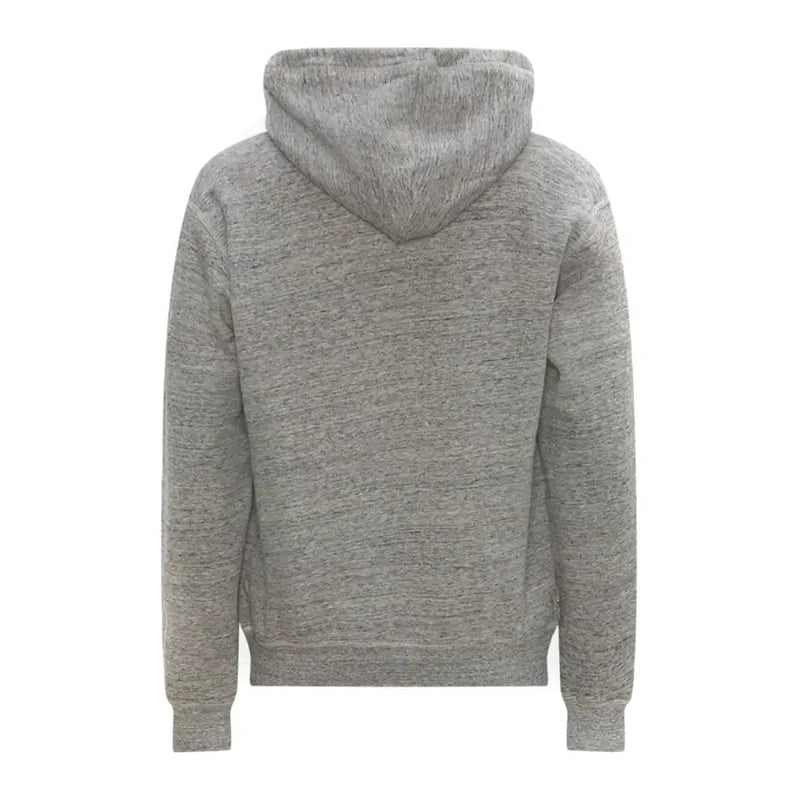 Dsquared Grauer Herren-Kapuzenpullover aus Baumwolle mit weichem, strukturiertem Stoff und gerippten Bündchen