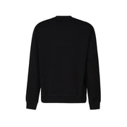 Dsquared2 Herren-Sweatshirt aus schwarzer Baumwolle mit Rundhalsausschnitt, langen Ärmeln und gerippten Bündchen für die Freizeit