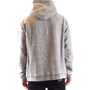 Dsquared2 Herren-Hoodie aus grauer Baumwolle mit lockerer Passform und gerippten Bündchen in meliertem Grau