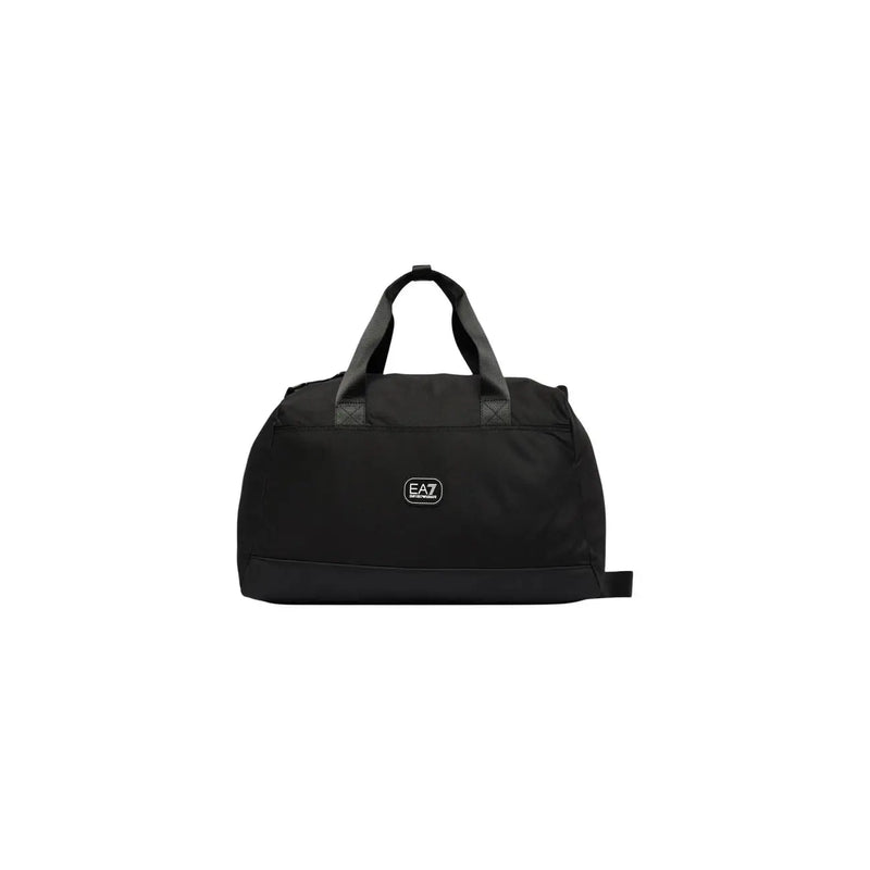 Ea7 Schwarze Umhängetasche für Damen mit minimalistischem Design und Stoffgriffen, Vorderansicht