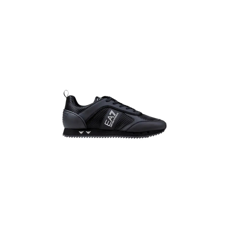 Ea7 Schwarzer Herren-Sneaker aus Polyamid zum Hineinschlüpfen mit Mesh- und Synthetik-Overlays und profilierter Gummisohle