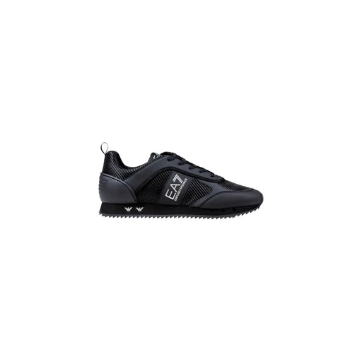 Ea7 Schwarzer Herren-Sneaker aus Polyamid zum Hineinschlüpfen mit Mesh- und Synthetik-Overlays und profilierter Gummisohle
