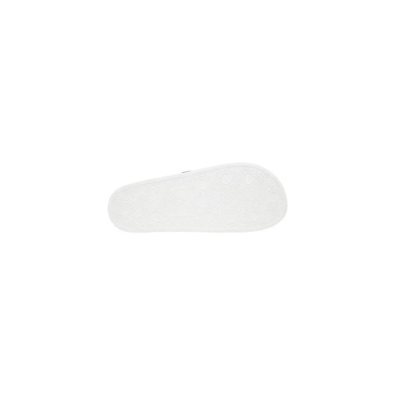 Ea7 Schwarze PVC-Herrenpantoffeln mit weißer Gummisohle und strukturiertem Profil für den lässigen Sommergebrauch