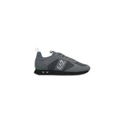 Ea7 Graue Herren-Sneaker aus Polyamid mit Mesh- und Synthetik-Overlays und schwarzer, gezahnter Gummisohle zum Hineinschlüpfen.