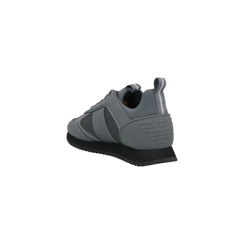 Ea7 Graue Herren-Sneaker aus Polyamid mit Mesh-Einsätzen und schwarzer Gummisohle zum Hineinschlüpfen für die Freizeit.