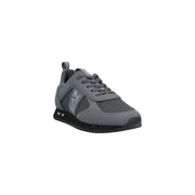Ea7 Graue Herren-Sneaker aus Polyamid zum Hineinschlüpfen mit Mesh- und Synthetik-Overlays und schwarzer Gummisohle