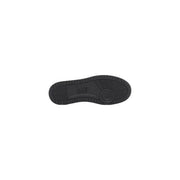 Schwarze Gummisohle mit strukturiertem Profil und geprägtem Logo von ea7 Herren-Sneakers, schwarze Polyurethan-Freizeitschuhe