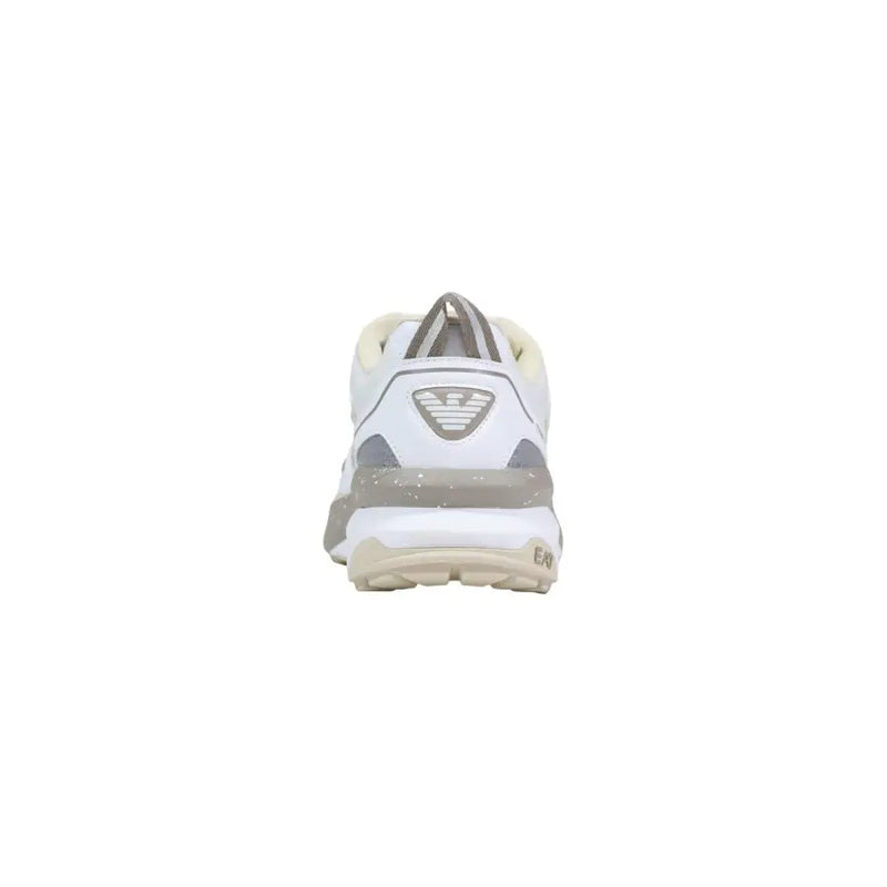 Ea7 Herren-Sneaker in Weiß und Grau mit elegantem, modernem Design aus Mesh und synthetischem Polyester, Schnürschuhe