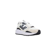 Ea7 Weiße Herren-Sneaker mit schwarzer, klobiger Sohle und Mesh-Obermaterial aus Polyurethan aus der Frühjahr/Sommer-Kollektion