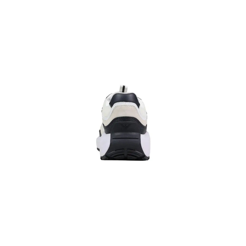 Ea7 men sneakers white and black chunky design with thick rubber sole made of polyurethane for spring summer collection