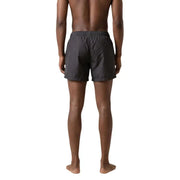 Dunkelgraue, leichte EA7 Herren-Badehose mit elastischem Bund und Polyestertaschen für bequemen Tragekomfort