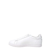 White leather low-top Ea7 Men Sneakers with lace-up closure