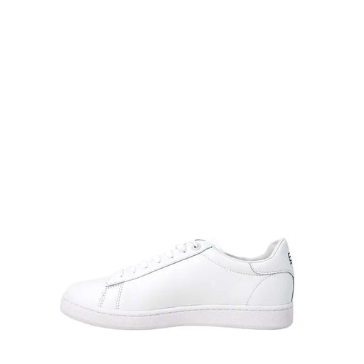 White leather low-top Ea7 Men Sneakers with lace-up closure
