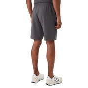 EA7 Herrenshorts in Grau mit elastischem Bund und dezentem Logo am linken Bein, Vorderansicht
