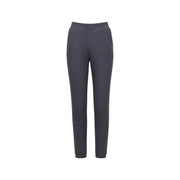 Dunkelgraue, schmal geschnittene Jogginghose aus weichem Fleece-Material mit elastischem Bund aus der ea7 Damen-Kollektion grauer Baumwoll-Jumpsuits mit Rundhalsausschnitt.